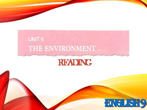 Unit 6. The environment