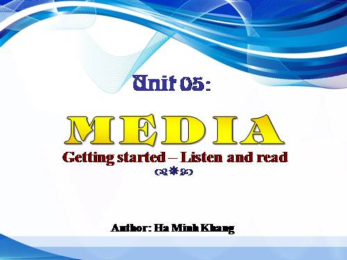 Unit 5. The media