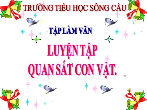 Tuần 30. Luyện tập quan sát con vật