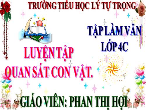 Tuần 30. Luyện tập quan sát con vật