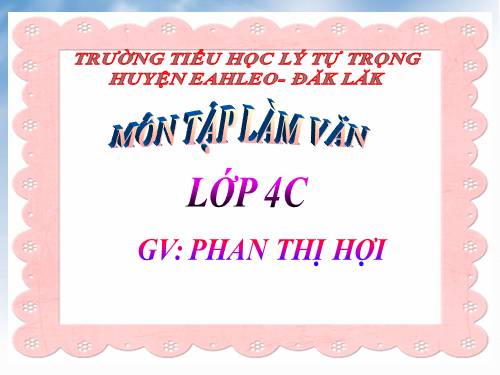 Tuần 30-33-34. Điền vào giấy tờ in sẵn