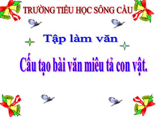 Tuần 29. Cấu tạo của bài văn miêu tả con vật