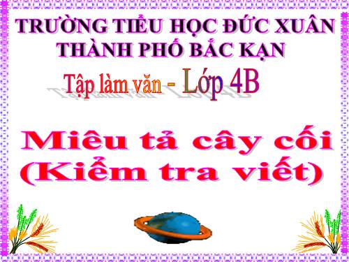 Tuần 27. Miêu tả cây cối (Kiểm tra viết)