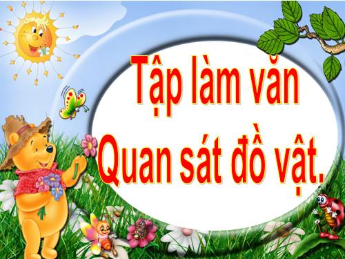 Tuần 15. Quan sát đồ vật