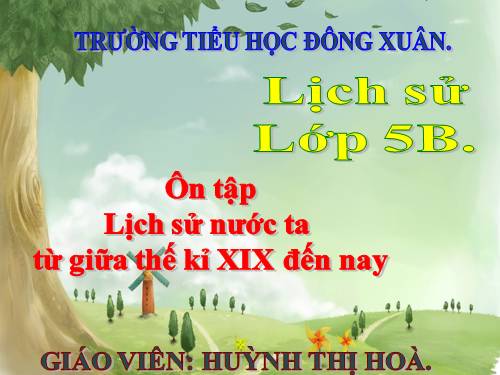 Bài 29. Ôn tập: Lịch sử nước ta từ giữa thế kỉ XIX đến nay