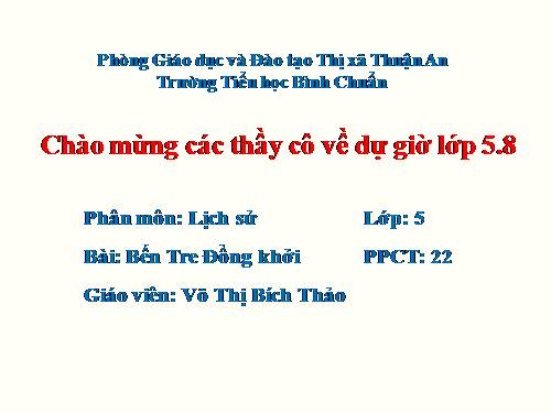 Bài 20. Bến Tre đồng khởi