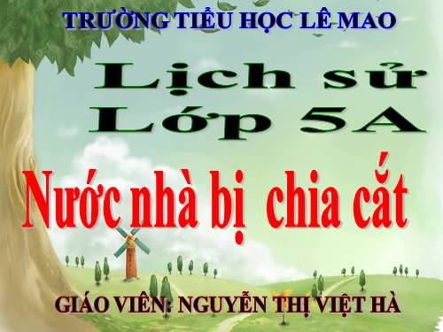 Bài 19. Nước nhà bị chia cắt