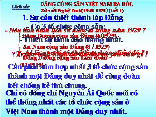 Bài 7. Đảng Cộng sản Việt Nam ra đời