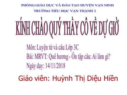 Tuần 10. Quê hương