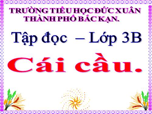 Tuần 22. Cái cầu