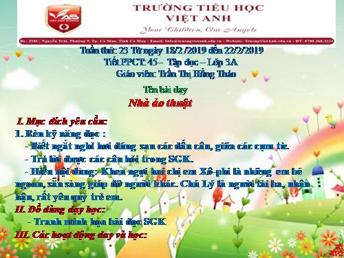 Tuần 23. Nhà ảo thuật