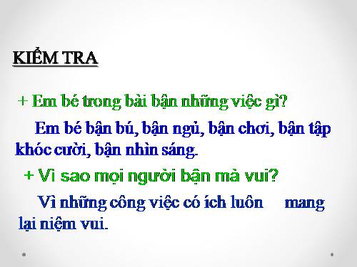 Tuần 8. Các em nhỏ và cụ già