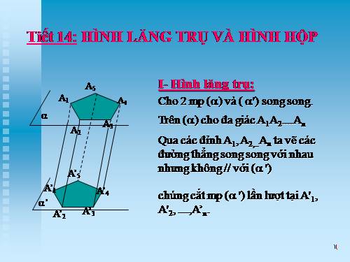 Hình lăng trụ, hình hộp