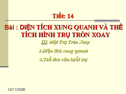 Mặt tròn xoay (12CB)