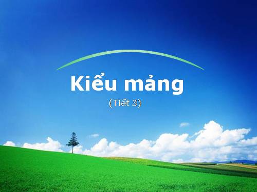 Bài 11. Kiểu mảng