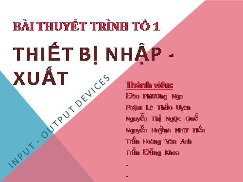 Tin nghề Thiết bị xuất - nhập