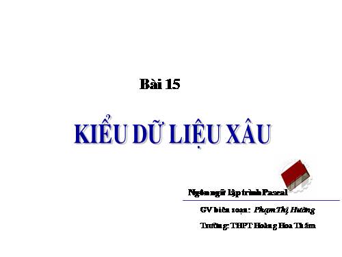 Bài 12. Kiểu xâu