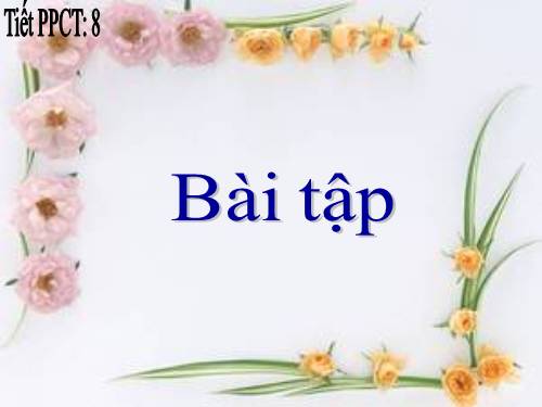 Bài tập ôn tập chương II