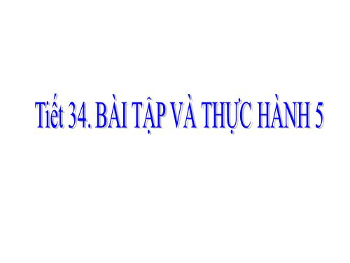 Bài tập và thực hành 5