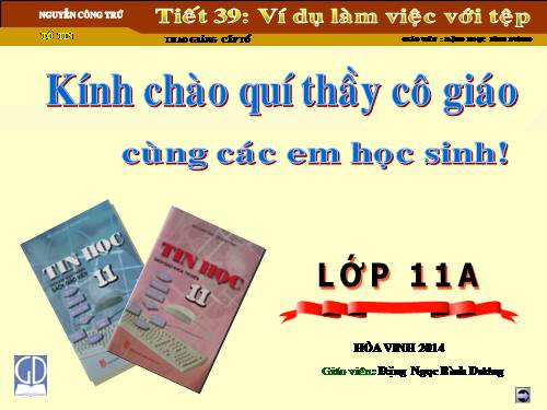 Bài 16. Ví dụ làm việc với tệp