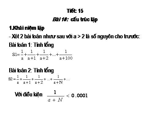 Bài 10. Cấu trúc lặp