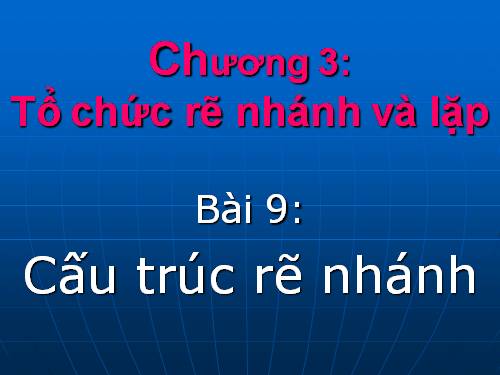 Bài 9. Cấu trúc rẽ nhánh