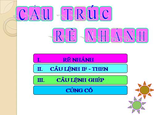 Bài 9. Cấu trúc rẽ nhánh