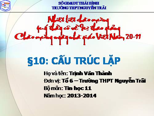 Bài 10. Cấu trúc lặp