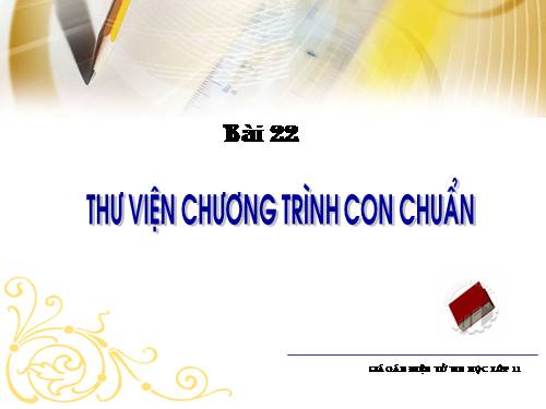 Bài 19. Thư viện chương trình con chuẩn