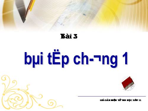 Bài 3: Cấu trúc chương trình