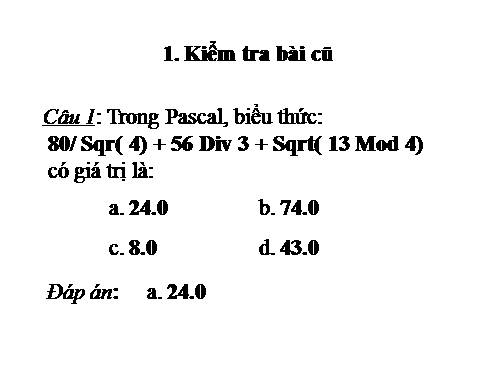 Bài 7. Các thủ tục chuẩn vào/ra đơn giản