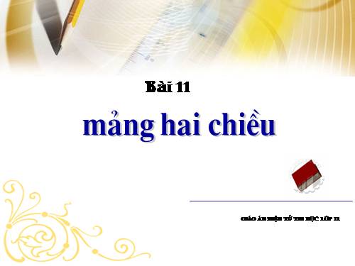 Bài 11. Kiểu mảng