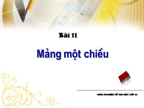 Bài 11. Kiểu mảng