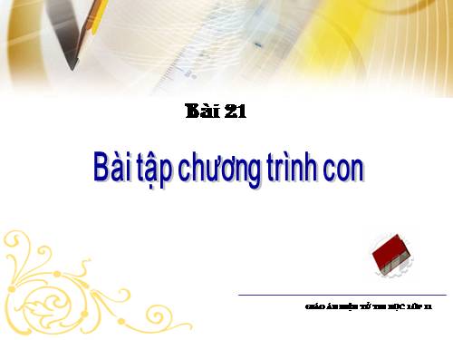 Bài tâp c hương trình con