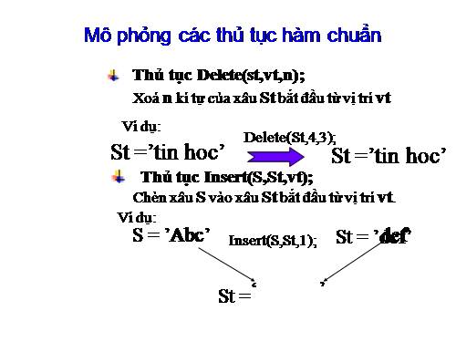 Mô phỏng thủ tục xâu