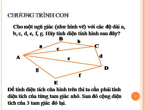 CHƯƠNG TRÌNH CON