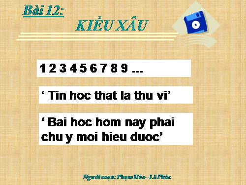 Bài 12. Kiểu xâu