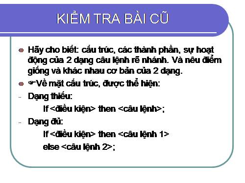 Câu lệnh If .. then (T2)