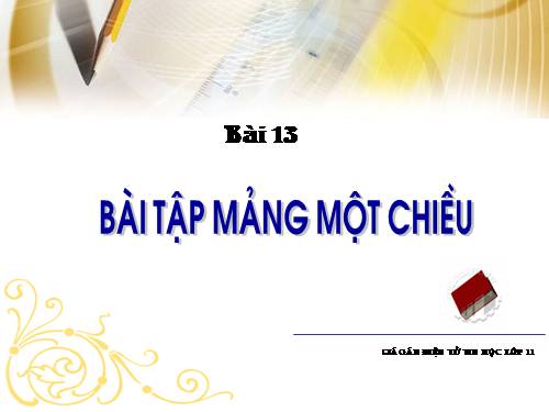 Bài 11. Kiểu mảng