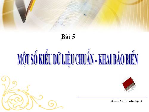 Bài 5. Khai báo biến