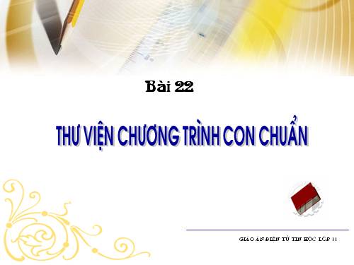 Bài 19. Thư viện chương trình con chuẩn