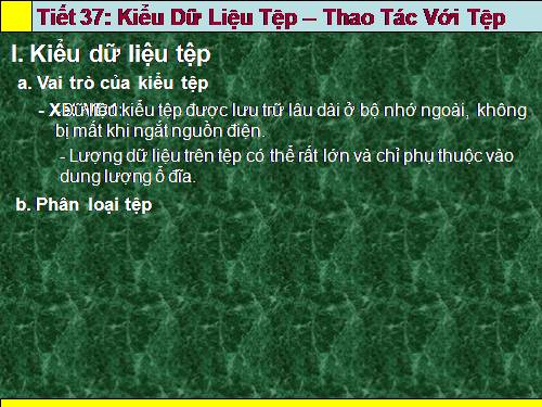 Bài 14. Kiểu dữ liệu tệp