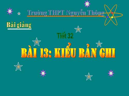 Bài 13. Kiểu bản ghi