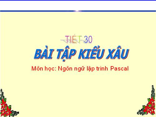 Bài 12. Kiểu xâu