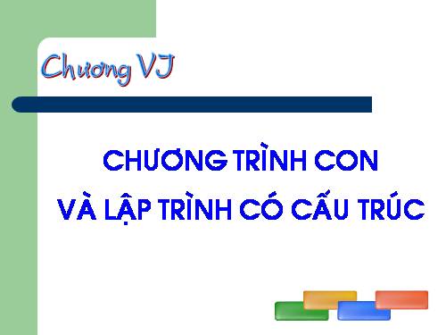 Bài 17. Chương trình con và phân loại