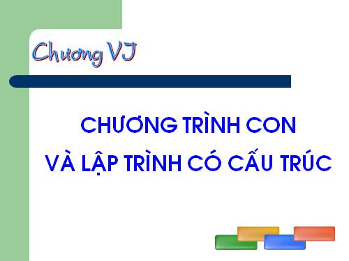 Bài 17. Chương trình con và phân loại