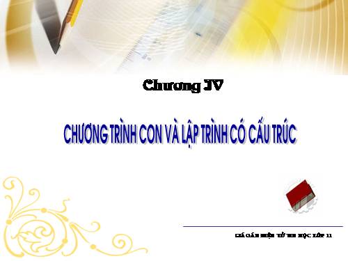 Bài 17. Chương trình con và phân loại