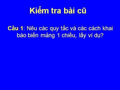 Bài 11. Kiểu mảng