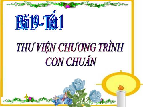 Bài 19. Thư viện chương trình con chuẩn