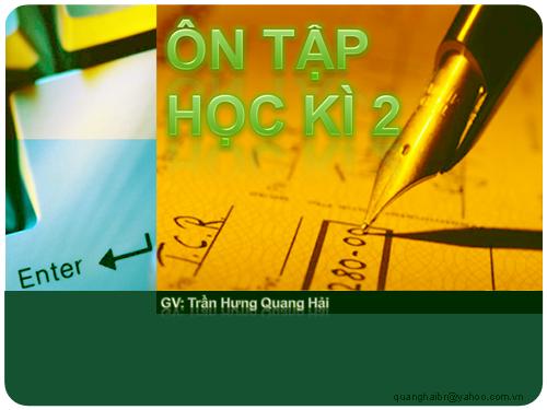 ôn tập học kì 2